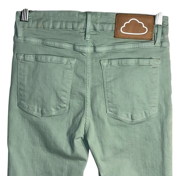 FRAME Le Crop Mini Boot Aloe Green Bermuda Shorts Size 26 - Altered Denim - Picture 4 of 8